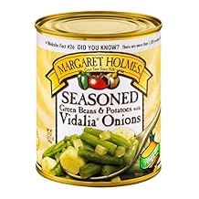 Margaret Holmes Seasoned Green Beans & Potatoes with Vidalia Onions 27oz Cans pack of 4