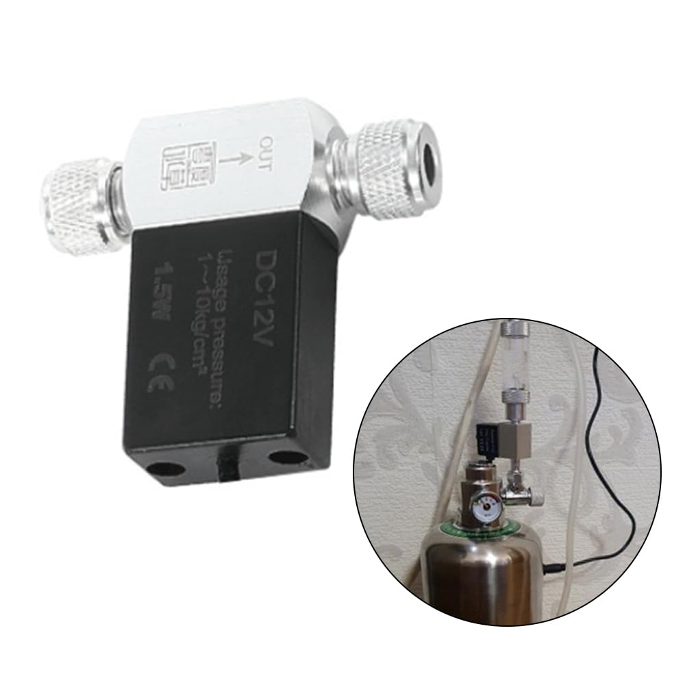 DONGKER Électrovanne de CO2 pour Aquarium,Régulateur de Système de CO2 Simple/Double DC 12 V avec Contrôleur de Synchronisation pour Aquarium,Réservoir de Poissons,Plante d'eau,Culture d'herbe