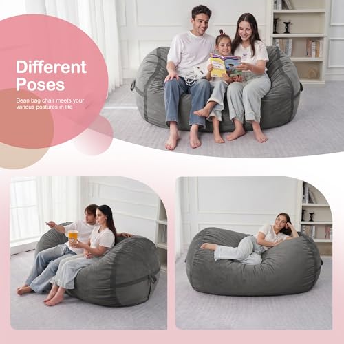 Image of 4FT Bean Bag Chair 4'Big Bean Bag Chairs with Adults, Large Beanbag Chair