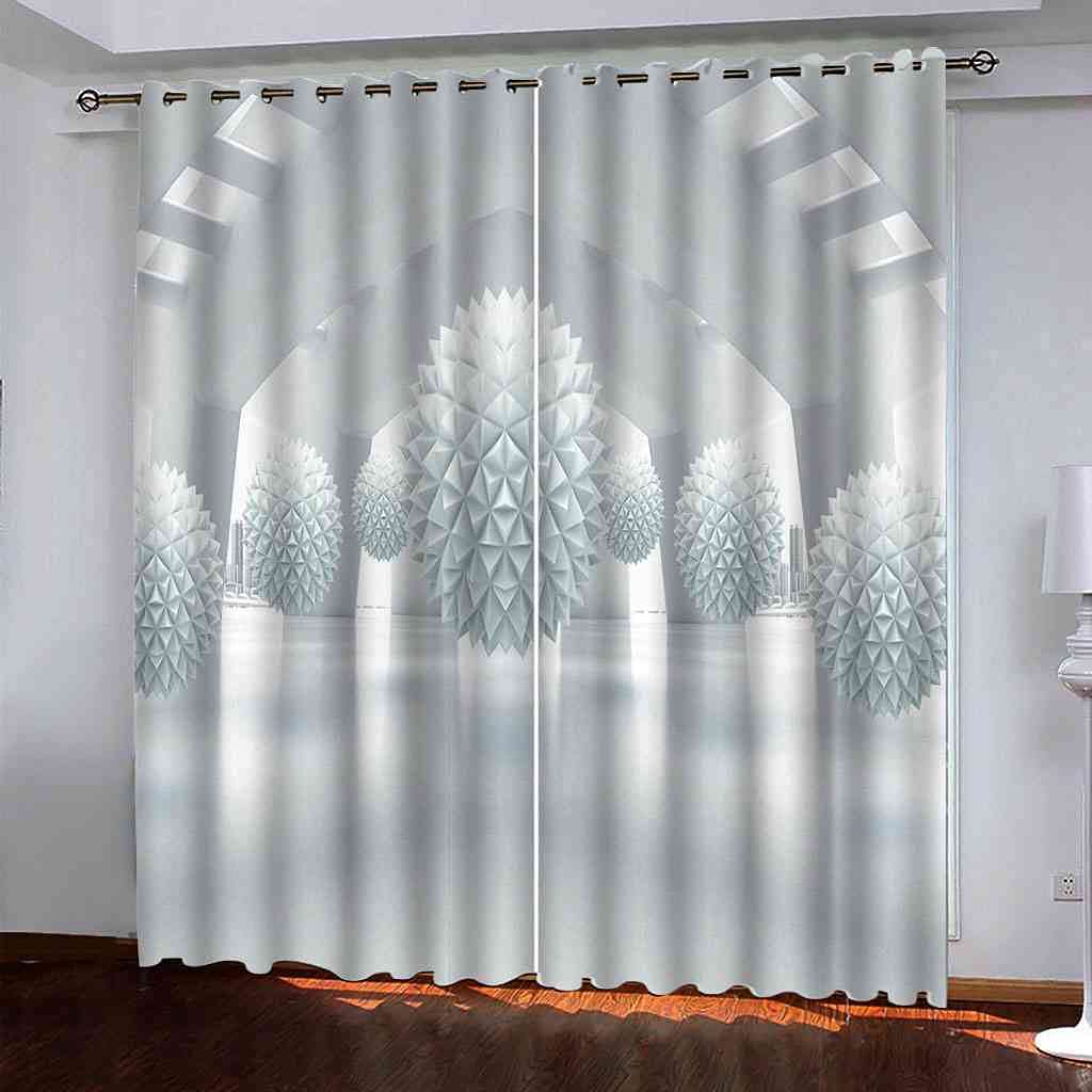 Rideau occultant à oeillets blanc lot de 2 pour salon et chambre d'enfants
