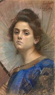 Jeune femme à l’ombrelle Poster Print by Léonie De Loghades (18 x 24)