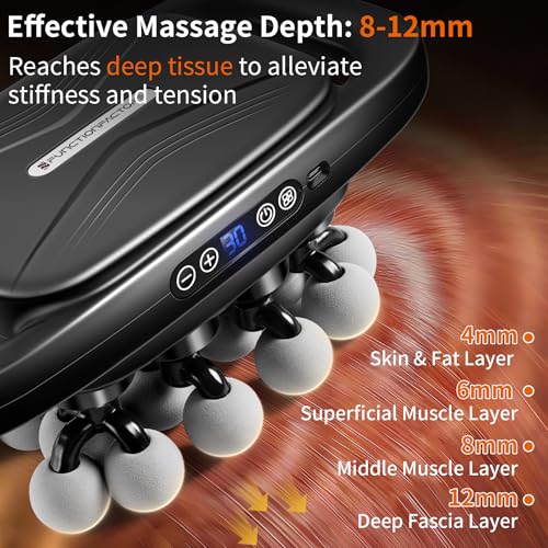Image of 20 Head Massage Gun Deep Tissue, Percussion Back Massage Tool with 3 Modes & 30 Adjustable Intensity Levels, Handheld Electric Muscle Massager for Back, Neck, Shoulders, Legs, Waists,Quiet Ideal Gifts