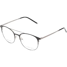 Ernest Hemingway H4810 Unisex Round Frame Eyeglasses in Satin Black/Navy 52 mm+1.00 Powers
