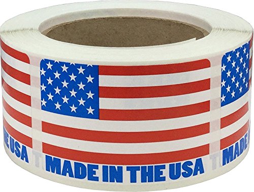 Etiquettes drapeau américain pour marquage et emballage | 500 stickers adhésifs 2 x 3 pouces