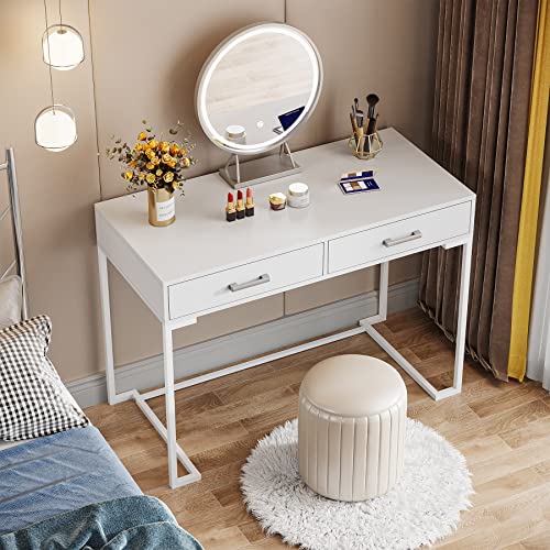 Tribesigns Vanity Desk Makeup Vanity With Drawers, Modern White Vanity Table Dressing Desk For Women Girls Gifts (Without Mirror) #TOP1