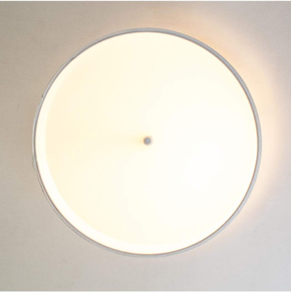 Moderne Flush Mount Conversion Kit 18"w White Linen Shallow Drum Lampshade