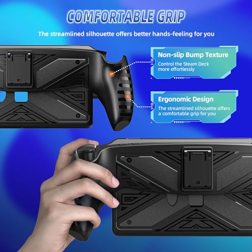 Gorixer Protective Case for PlayStation Portal with Kickstand, Silicone Flexible Soft Case Protector Stand, Full Protection & Non-Slip Grip Cover Accessories for PlayStation Portal Remote Player-Black - Thumbnail 3