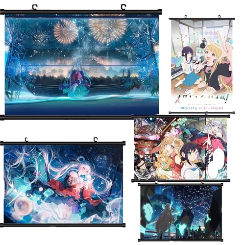 [SENDENG] 対応超かぐや姫！ アートポスター 壁掛け 写真背景 タペストリー 飾り付け かぐや 酒寄 彩葉 月見 ヤチヨ 雰囲転換 多機能 寝室 部屋 萌えグッズ 可愛い おしゃれ 壁の絵 周辺 プレゼント 贈り物 ギフト (60*90cm,3)（Amazon）