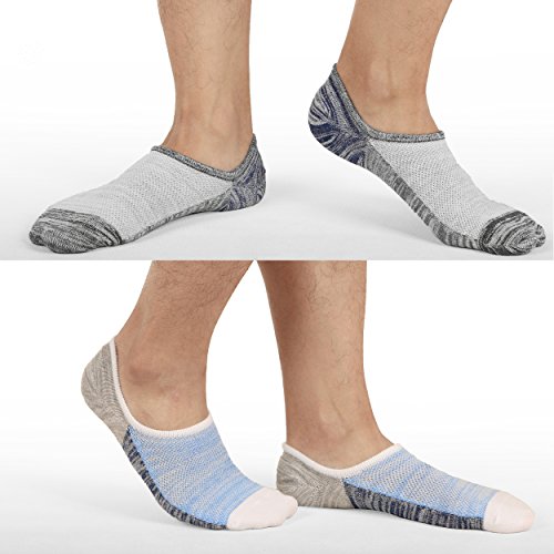 Mottee&Zconia No Show Mens Liner Short Socks Low Cut Non-Slide Casual Mesh Top Cotton Socks 5pack size 8-11 - Thumbnail 6