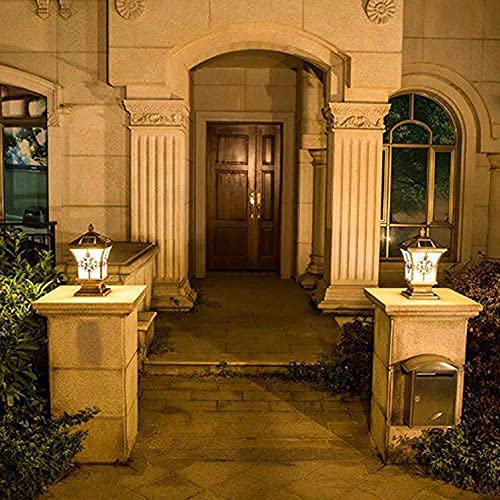 Europejski styl antyczna lampa kolumnowa willa ściana drzwi zewnętrzne Solar Garden 220IP55 ochrona przed rdzą wodoszczelna solarna lampa kolumnowa LED Przestrzeń: wspólny dziedziniec