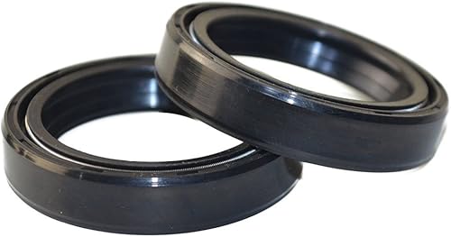 Miniatura 2 de AHL Juego de retenes de aceite de choque de horquilla delantera y sello de polvo 1.496 in x 1.969 in x 0.433 in para Kawasaki KLR650 1987-2003