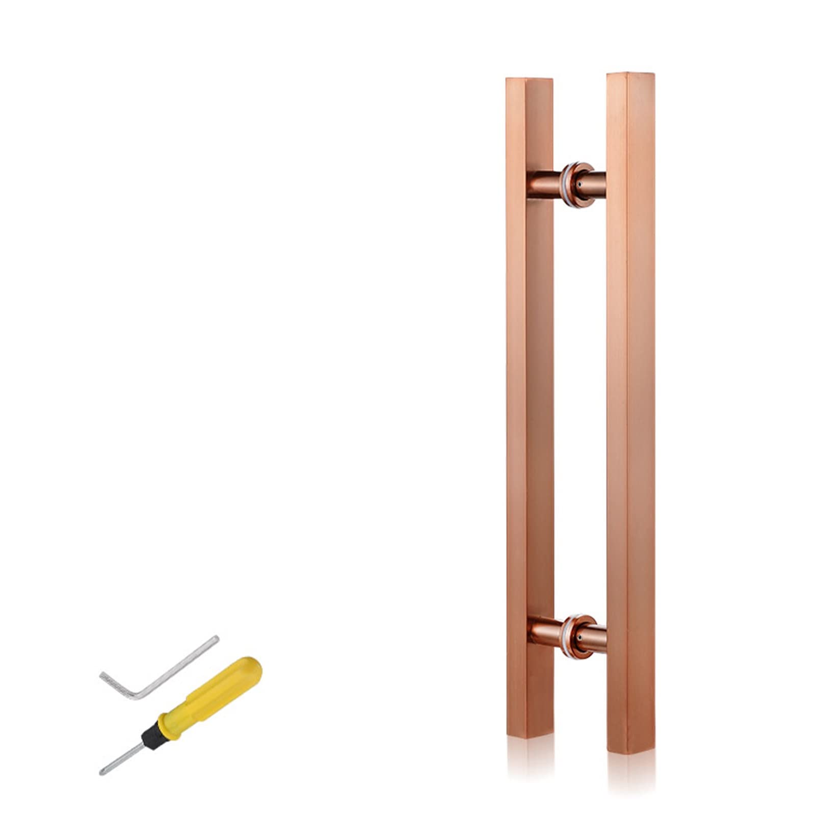 Poignée de porte coulissante double face robuste en acier inoxydable pour porte battante