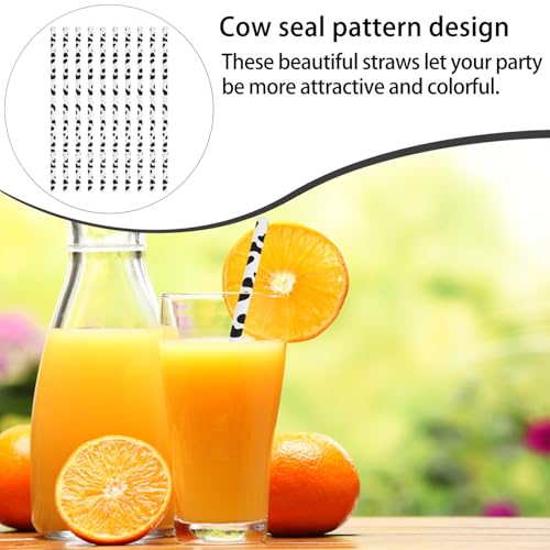 DOITOOL 60 pitillos de papel con diseño vaca miniatura 4