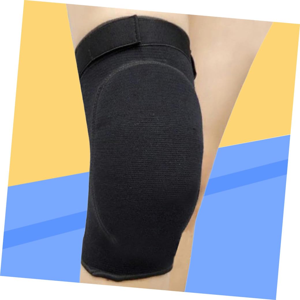 FOMIYES 1pc Adjustable Knee Protector Non- Breathable Sponge Pad Flexible Strap for Volleyball Dance Basketball Sports s Black