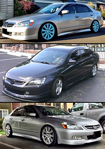 Cuztom Tuning Jdm Wavy Style Smoked Window Visor Vent Shade Rain Guard Deflector Compatible With 2003-2007 7Th Honda Accord Sedan #TOP2