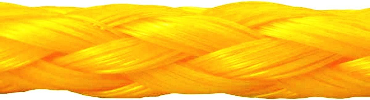 KingCord 644751TV Polypropylene Hollow Core Rope Reel 1/2" x 250', Yellow
