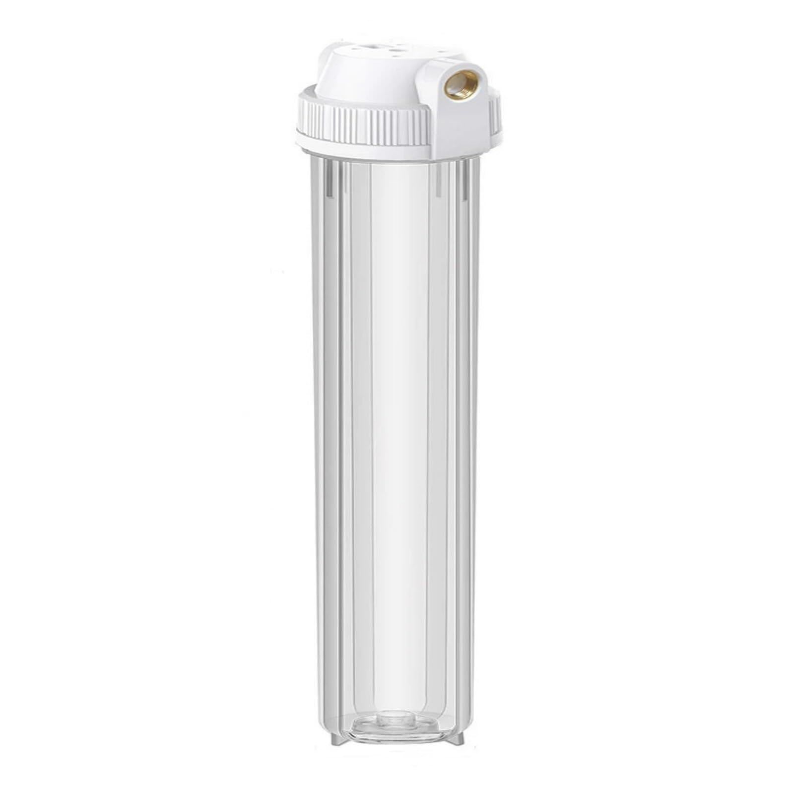 Accessori per filtri, Alloggiamento for filtro acqua trasparente da 20 pollici con connettore in rame 1/2,3/4, prefiltro a grande portata per bagno, cucina(DN20)