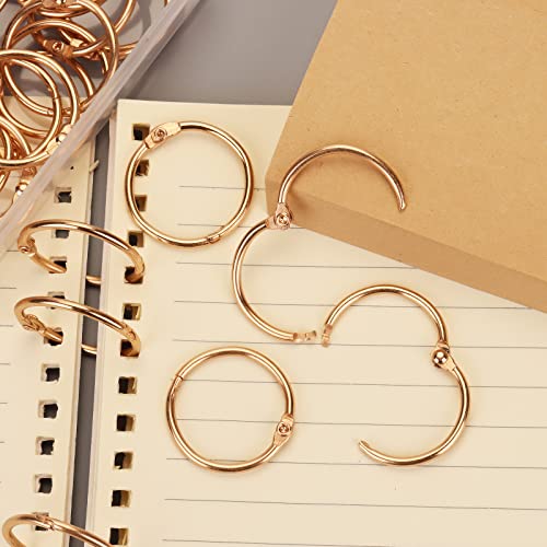 Metal Binder Rings 1-Inch 60Pcs Rose Gold Loose Leaf Binder Rings,Office Book Rings,Keychains Or Key Rings,Flashcard Rings,Index Card Rings For Office,Diy,School Or Home #TOP3