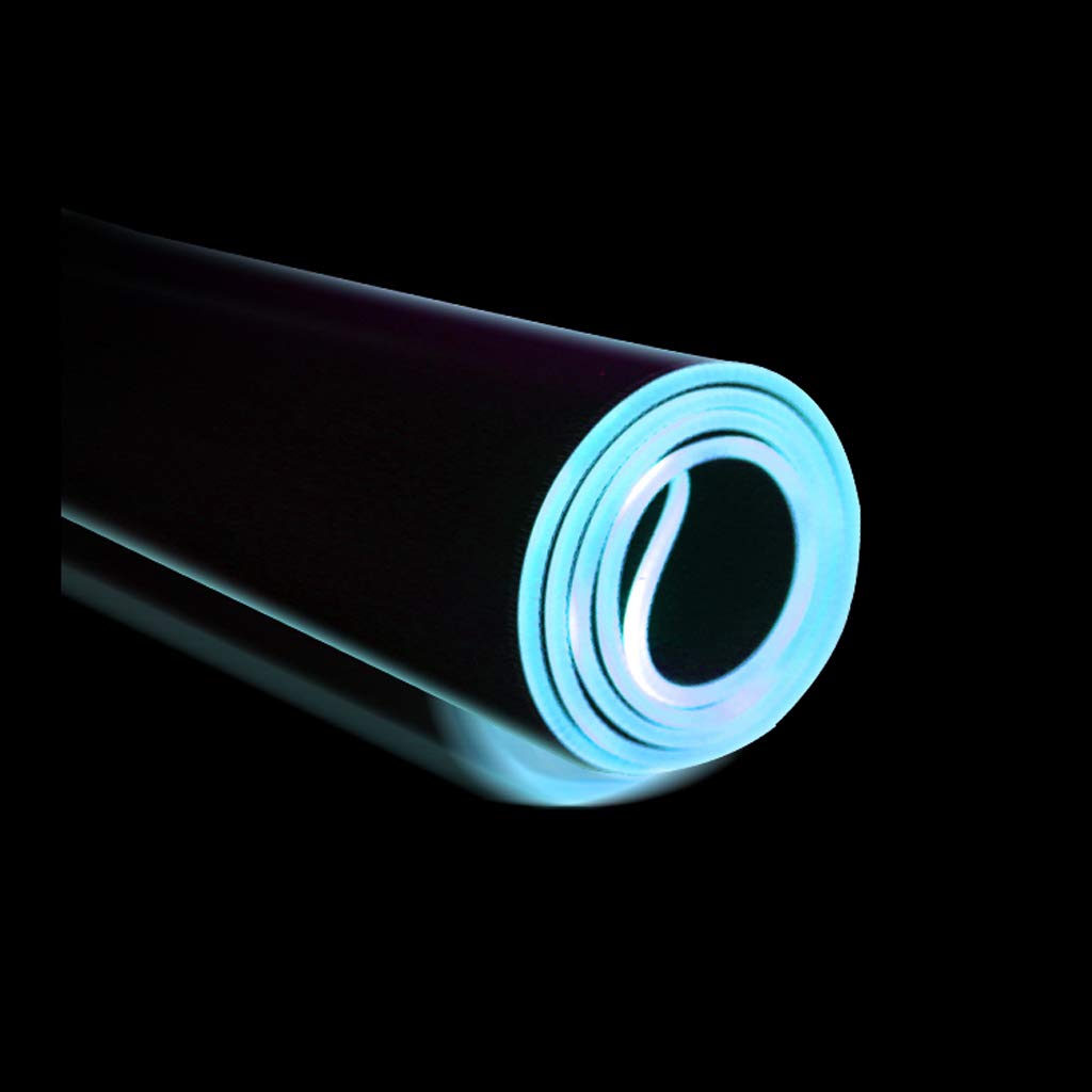 Podkładka pod mysz gamingowa z oświetleniem RGB, efekt chromu (7 kolorów LED/10 trybów oświetlenia/USB/twarda powierzchnia), mata antypoślizgowa do komputera, kolor czarny, 88 x 30 cm