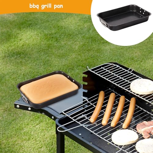 Plat à rôtir pour poissons et poulet au barbecue avec panier rectangulaire perforé