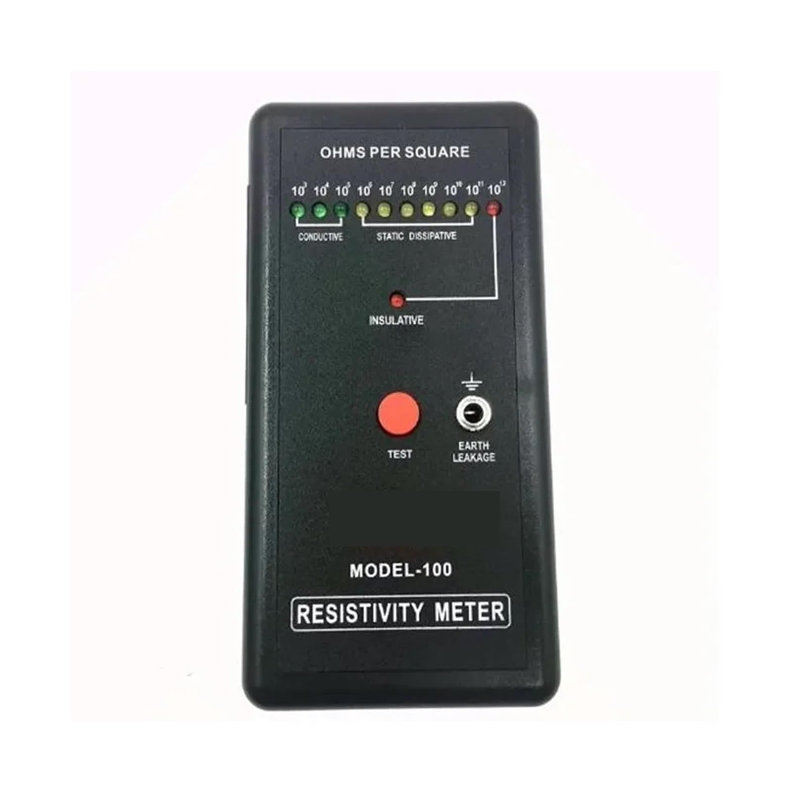 Tester di resistenza, Misuratore di resistenza elettrostatica moo 100 Strumento di prova a resistenza superficiale antistatica Misuratore di impedenza DS Rilevamento a resistenza(Model-100 no box)