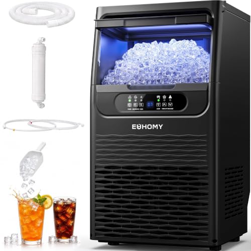 Image of EUHOMY Commercial Ice Maker Machine,80lbs /24H,36 Ice Cubes in 8-12 Mins,Under Counter Ice Maker with Water Filter,12lbs Storage Capacity,Freestanding Ice Machine for Home /Bar /Cafe /Restaurant