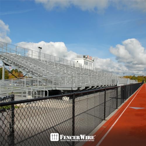 Fencer Wire 1-5/8\" Fence Top Rail, 10 FT Black Powder Coated Galvanized Pipe for Chain Link Fence, Chain Link Parts, Hardware, Accessories, Pack of 10 - Thumbnail 5