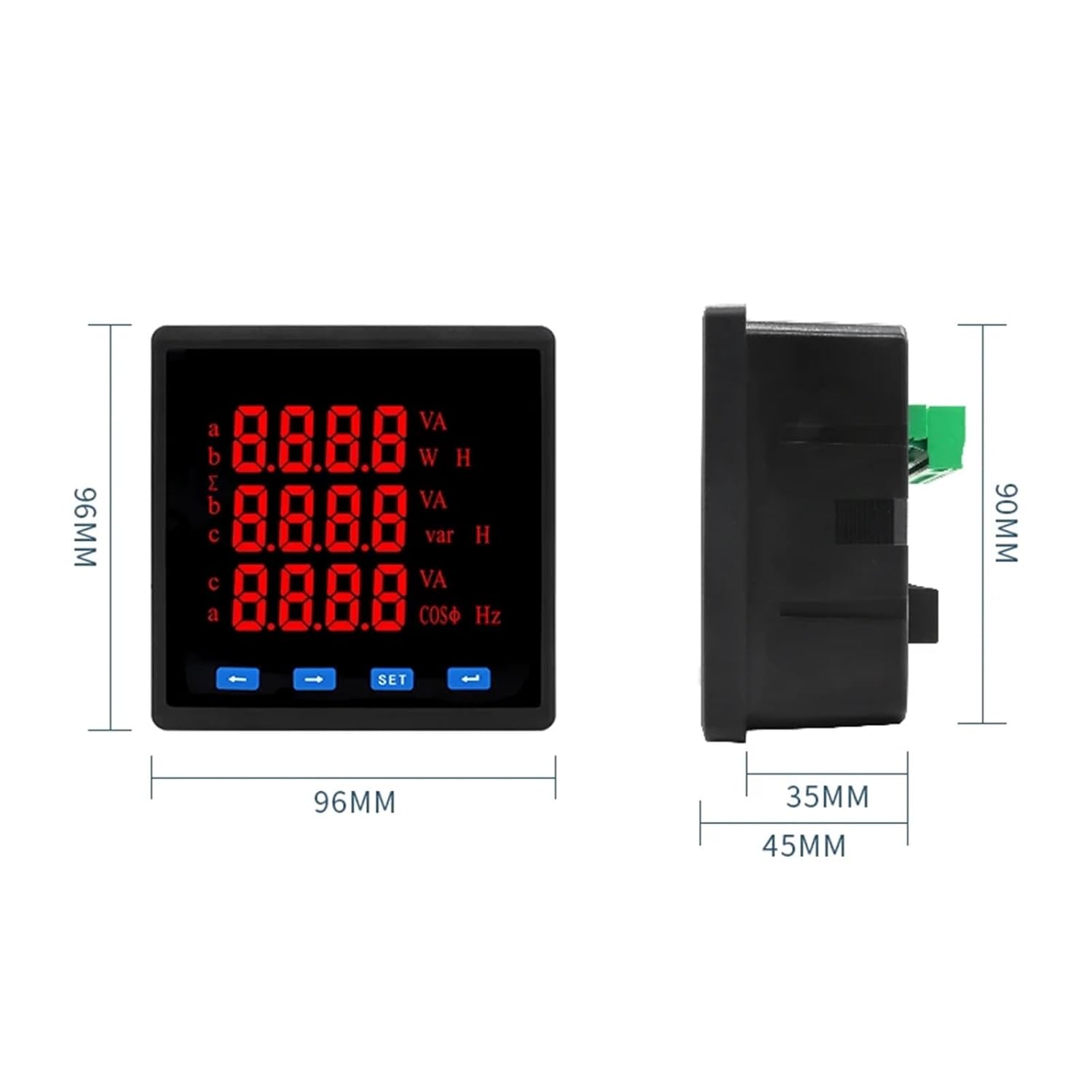 Three Phase LED Digital Energy Voltage Frequency RS485 Multi-functon Watt Hour Panel Meter