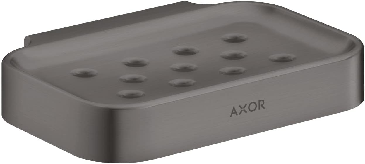 Brushed Black Chrome Modern Wall-Mounted Soap Dish