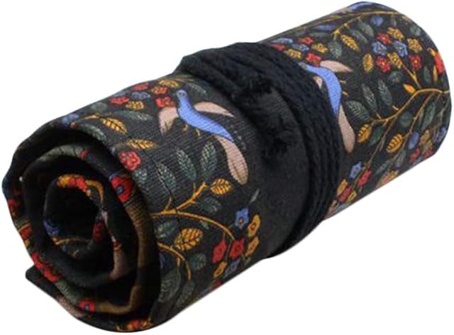 STOBOK 48 Slots Pen Wrap Roll Wrap Holder Pencil Case Coloring Pencil Roll Organizer for Adult Artist Students Painter