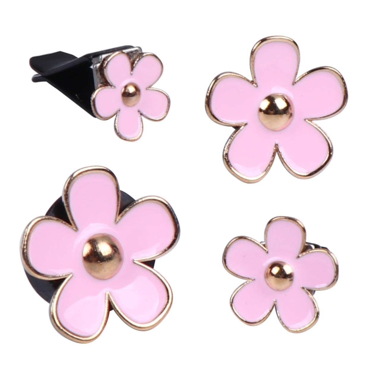 SOLUSTRE 12pezzi Clip Forma Di Fiore Per Auto Da Metallo Diffusore Di Profumo Per Ambienti Vehiculari Decorazione Per Interni Auto Rinfresca Aria Con Essenziale