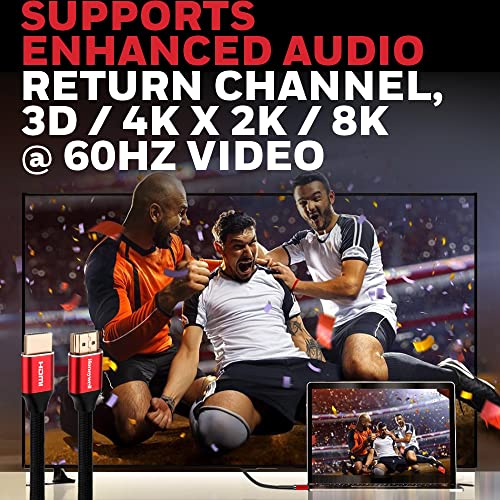 Image of Honeywell HDMI Cable 2.1 with Ethernet HDMI Cable v2.0 with Ethernet, 3D /4K@60Hz Ultra HD Resolution, 3 Mtr
