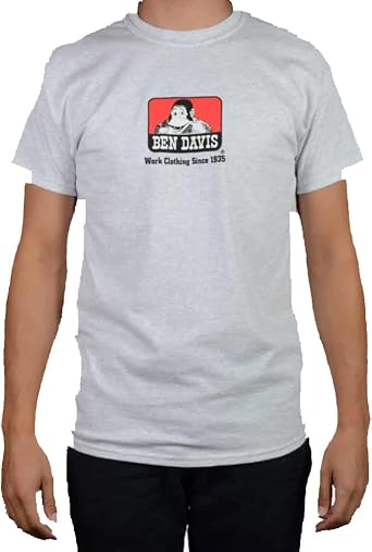 Ben Davis Mens Classic Logo Heavyweight Cotton T-Shirt