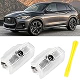 No Fade Car Door Lights Logo Projector - Clear LED Welcome Lights Projector Car Accessories Compatible with Infiniti G/M/Q/FX/EX/QX Series - 2pcs