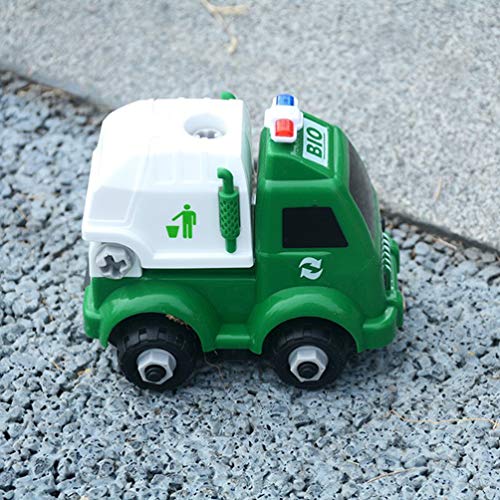TOYANDONA Caminhão de lixo de brinquedo para higienização e reciclagem, caminhão de lixo verde, veíc