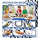 9.86ft 2-in-1 Slot Car Track Sets Toy - with 4 Cars, Battery or Electric Car Track Set with Dual Racing Game, Flash Circular Track, Lap Counter,Birthday Xmas Gifts Toys for Boys(S2-Raven)