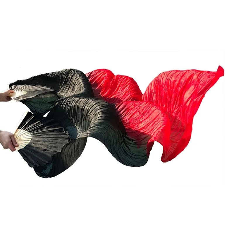 LATEAU Veils Fan Spettacolo teatrale Fan di Danza del Ventre in Seta Accessori Danza del Ventre | 1,120x90cm
