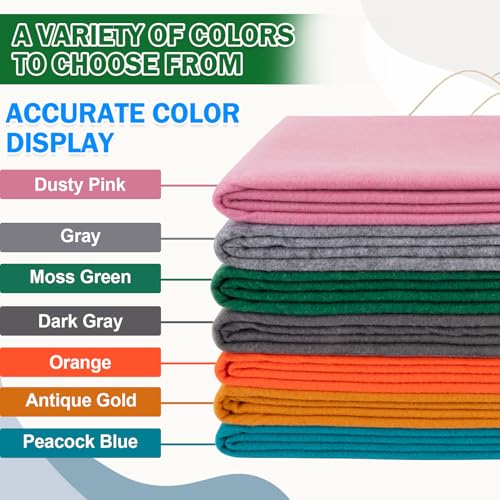 Image of XSEINO Moss Green Large Felt Fabric 36 inch X 36 inch(1 Square Yard), 1.4 mm Thick Soft Felt Fabric Sheet for Crafts, Green Series Colors Soft Nonwoven Fabric, Fit for Decoration, Sewing, DIY Crafts