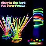 Mega-L 100 PCS Bright Glow Sticks Bulk - Halloween Glow in the Dark Party Supplies, 8" Glowsticks Easter Party Favors with Bracelets and Necklaces Light Sticks Bulk Party Favors for Kids or Adult - Image 4
