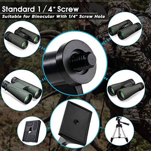Binocular Tripod Adapter, Binocular Mount 1/4 Inch Threading Mount Aluminium,Tripod Adapter For Bird Watching, Safari Sports Events, Optics Uni-Adaptor Tripod #TOP4