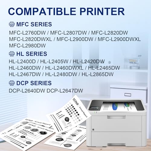 Image of TEINO Compatible TN830XL Toner Cartridge Replacement for Brother TN830XL TN830 XL TN 830 Toner for HL-L2460DW DCP-L2640DW HL-L2420DW HL-L2405W MFC-L2820DW HL-L2480DW HL-L2400D Printer (Black,2 Pack)