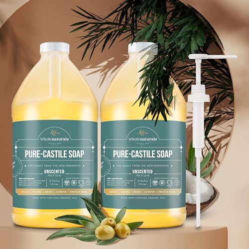 image for WHOLENATURALS Pure Castile Soap Liquid, EWG Verified & Certified Palm 