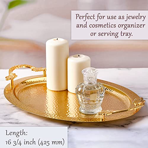 CRYSTALIA Premium Vassoio Metallo Ovali con