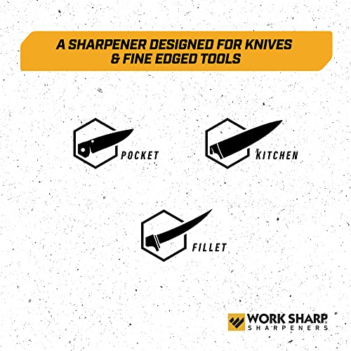 Work Sharp Benchtop Whetstone Knife Sharpener - For Knives & Edged Tools - Kitchen, Pocket, & Fillet #TOP4