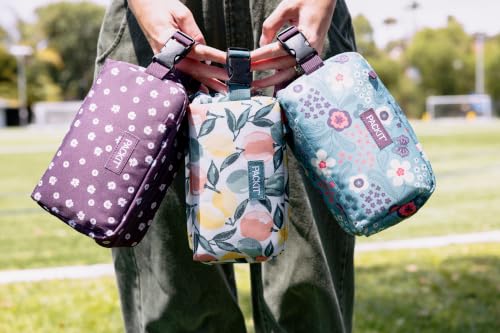 Image of PackIt Freezable Small Insulated Snack Box, Citrus Orchard, with EcoFreeze Technology (Built-in Ice Pack), Mini Cooler or Small Lunch Bag, For Fresh Snacks On the Go, for Work, Gym, or Travel