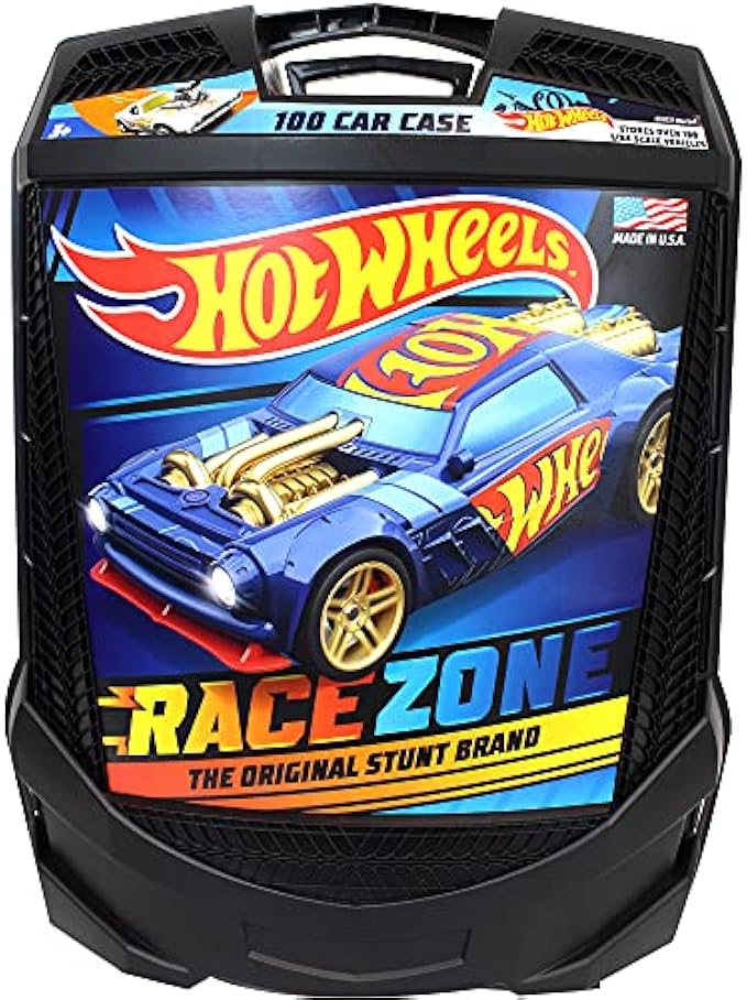 Hot Wheels 100-Car, Rolling Storage Case with Retractable Handle, Model:20135