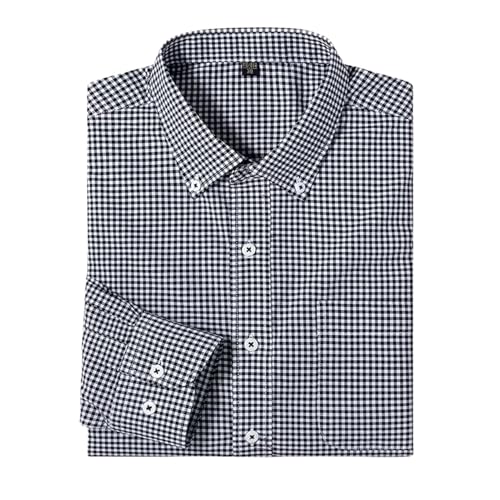 Camisa Oxford hombre de algodón puro de manga larga informal con bolsillo formal