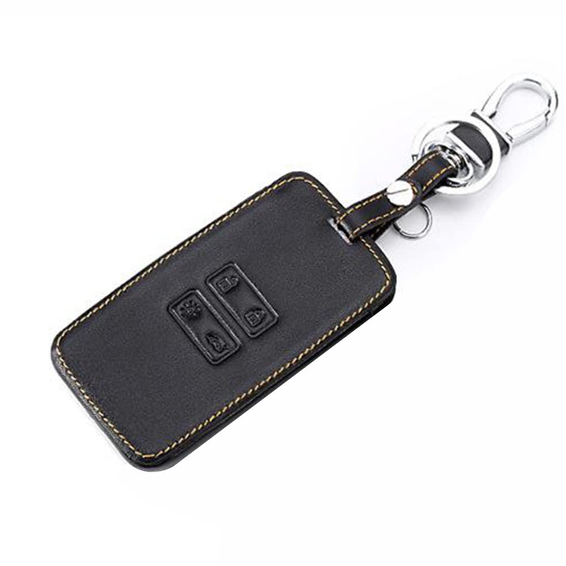 Genuine Leather Remote Key Holder Cover Case For Renault Koleos Kadjar 4 Buttons With Keychian