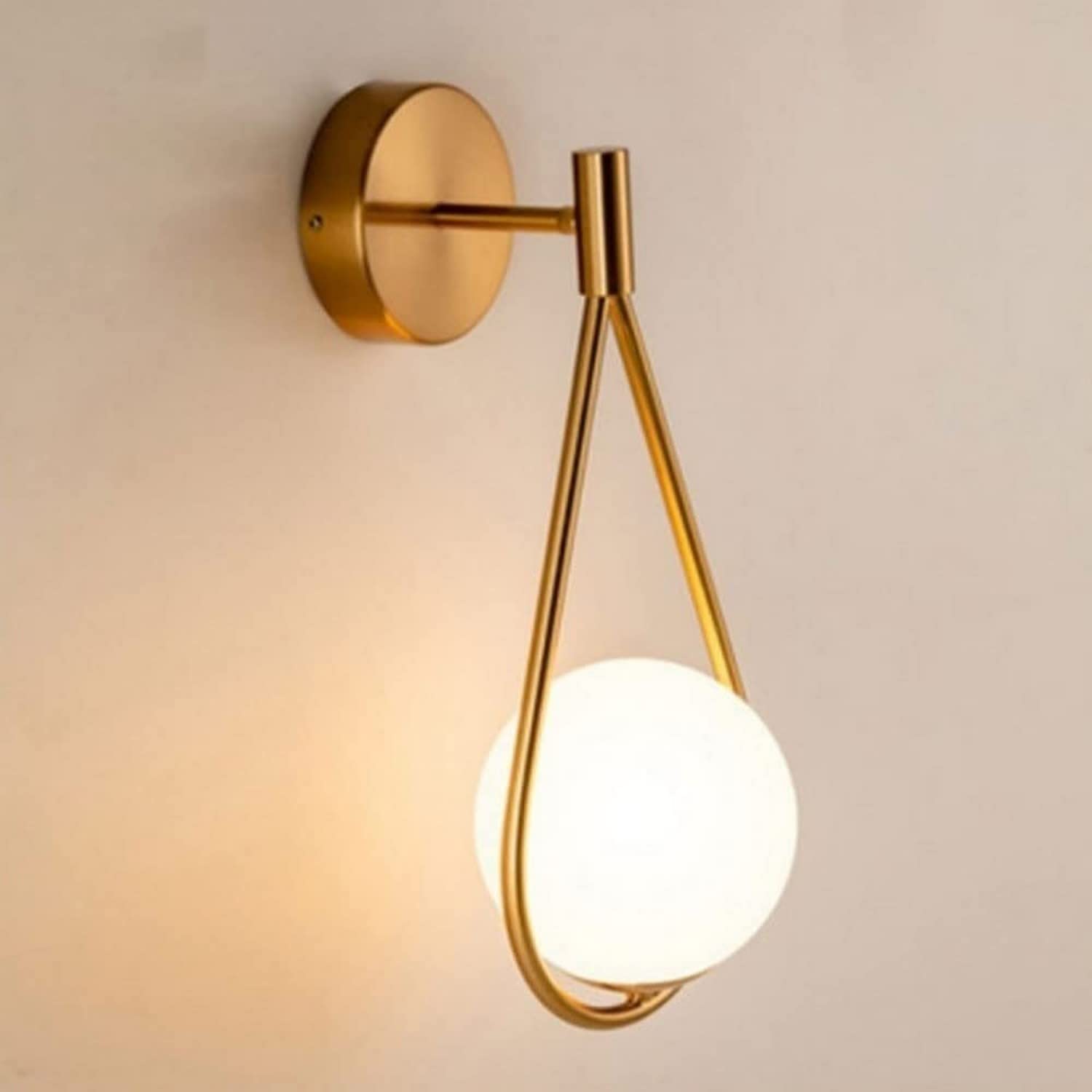 VDOQTLJT Wall Sconces Light - Lantern Modern Minimalist LED Glass Lamp Stairs Restaurant Corridor Bedroom Bedside Night Sconce Decor Sty(Style a)