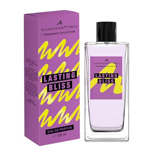 Manhattan Lasting Bliss Eau de Parfum - Perfume afrutado floral para mujer, con flor de cerezo, peonía y vainilla, 100 ml